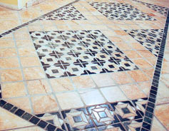 Античная напольная мозаика из мрамора